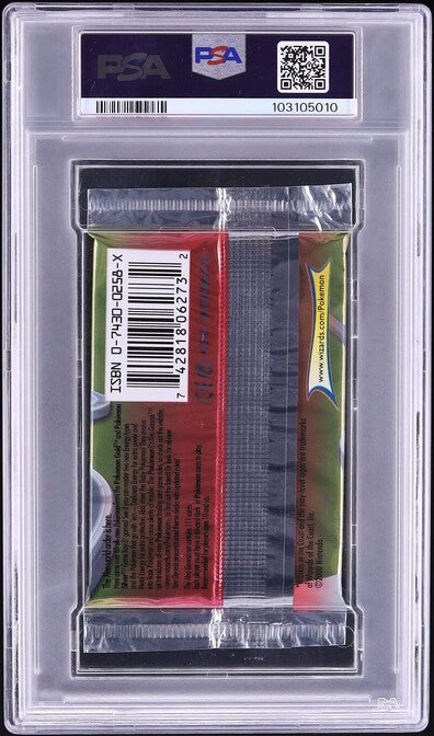 2000 POKEMON NEO GENESIS 1ST EDITION TYPHLOSION BOOSTER PACK PSA 8