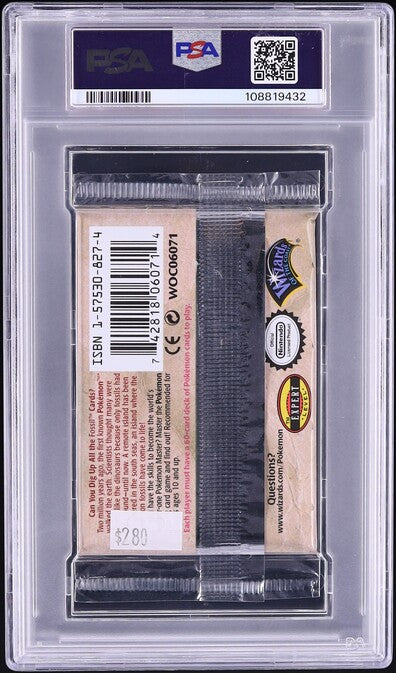 1999 POKEMON FOSSIL 1ST EDITION LAPRAS BOOSTER PACK PSA 10