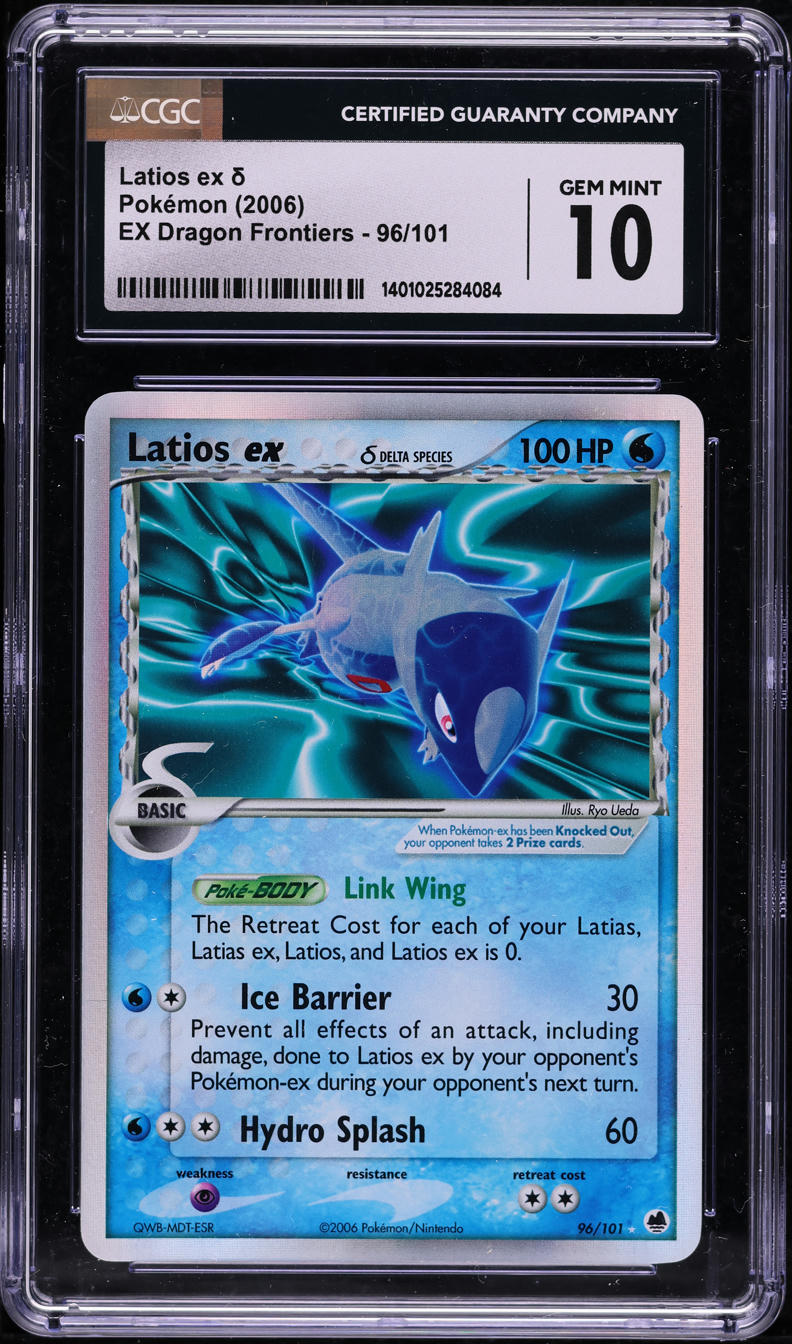 2006 POKEMON EX DRAGON FRONTIERS HOLO LATIOS EX #96 CGC 10 GEM MINT lowpopping 2006 POKEMON EX DRAGON FRONTIERS HOLO LATIOS EX #96 CGC 10 GEM MINT lowpopping