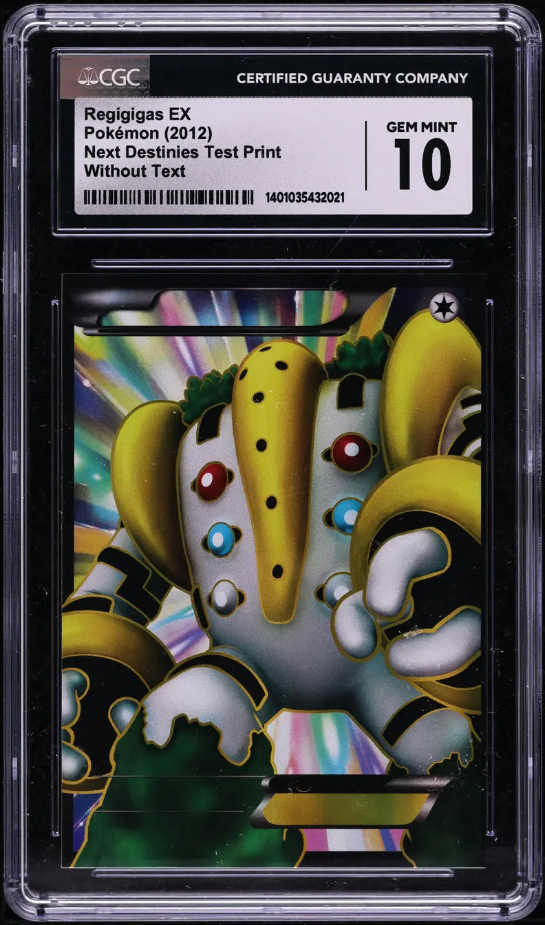 2012 POKEMON BW NEXT DESTINIES TEST PRINT WITHOUT TEXT REGIGIGAS EX CG –  lowpopping