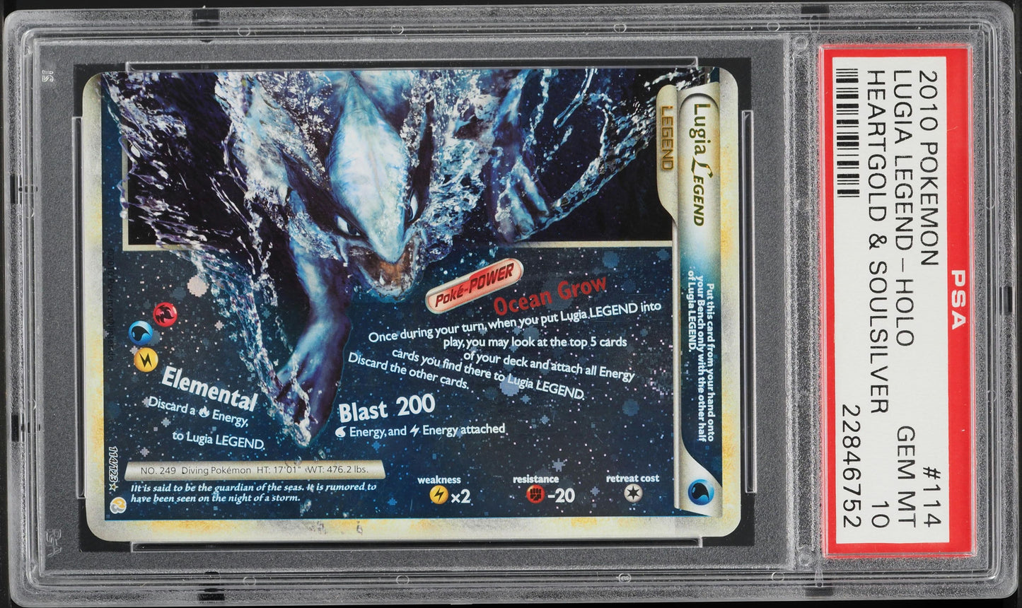 2010 Pokemon HeartGold & SoulSilver Holo Lugia Legend #114 PSA 10 GEM MINT