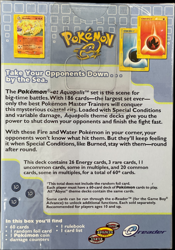 2003 POKEMON AQUAPOLIS ABYSS THEME DECK SEALED