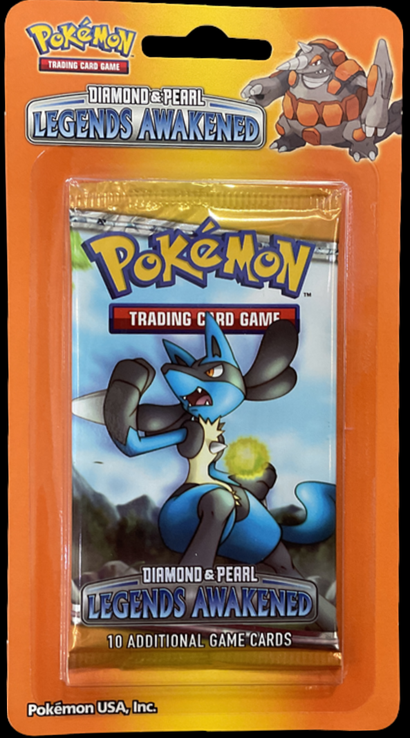 2008 POKEMON DP LEGENDS AWAKENED LUCARIO BLISTER PACK SEALED