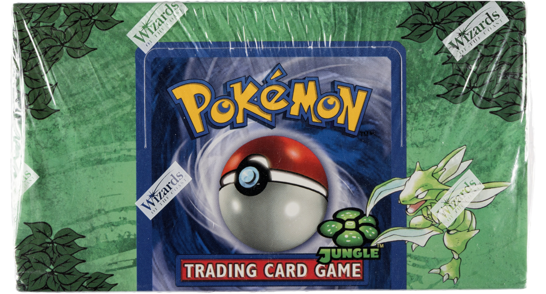 1999 POKEMON JUNGLE THEME DECK CASE SEALED *CONTAINS 4 POWER RESERVE & 4 WATER BLAST DECKS GENERIC IMAGE*
