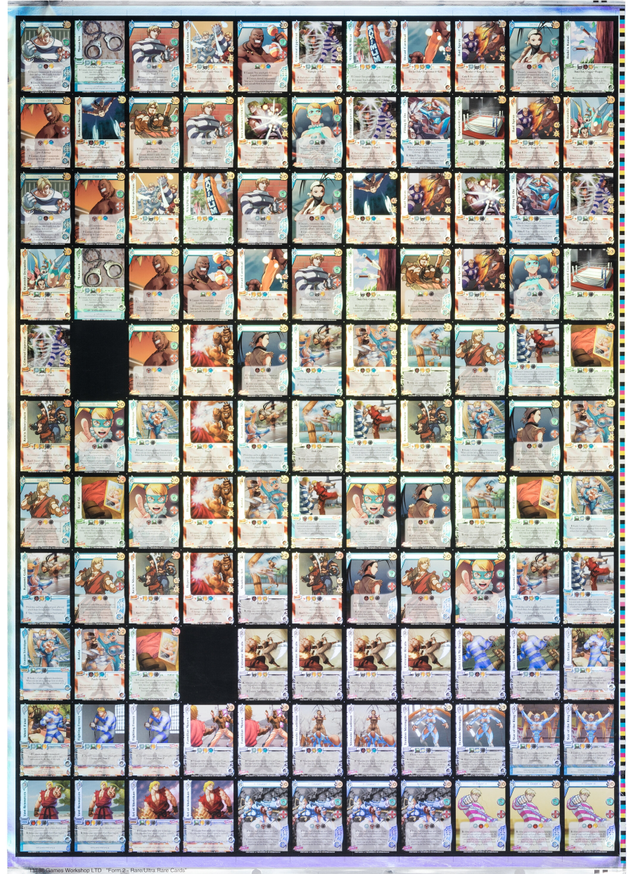 2006 STREET FIGHTER UNIVERSAL FIGHTING SYSTEM UFS UNCUT SHEET *EXCELLENT CONDITION*