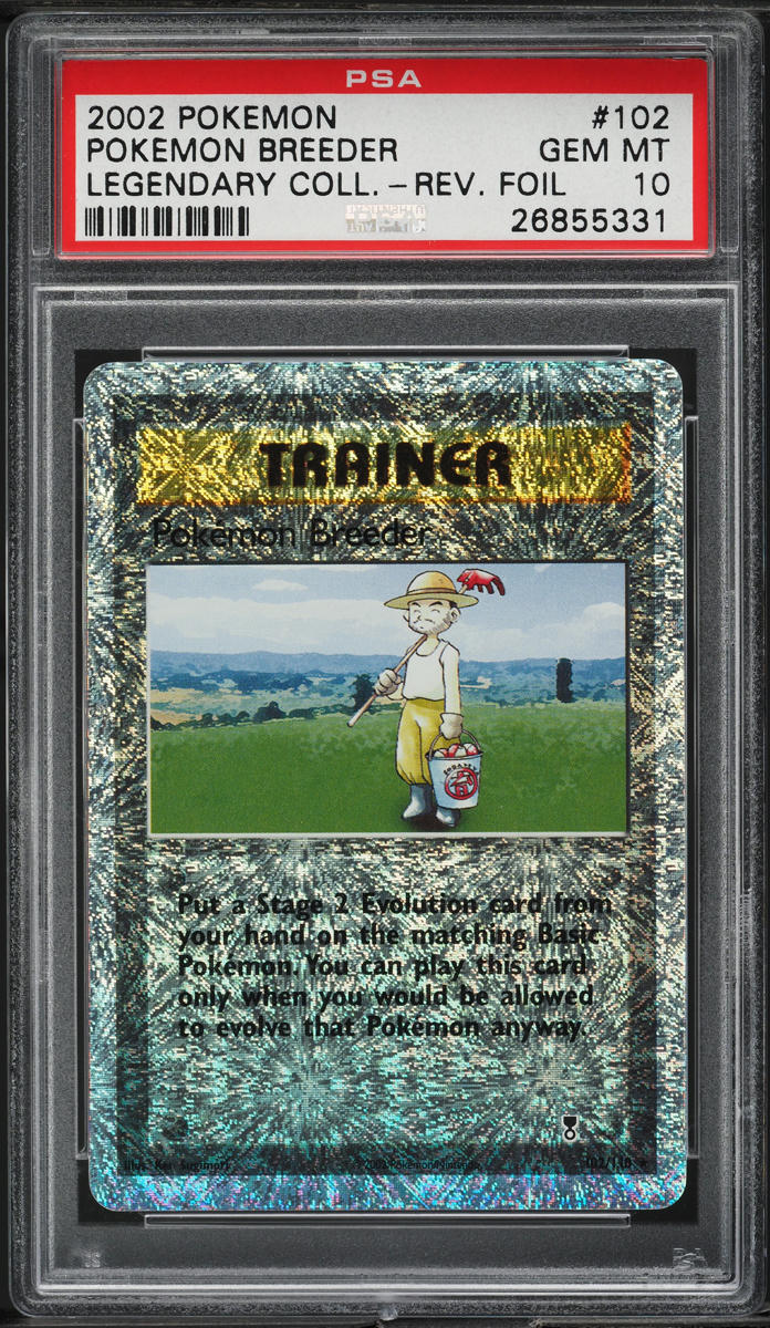 2002 POKEMON LEGENDARY COLLECTION REVERSE HOLO POKEMON BREEDER #102 PS –  lowpopping