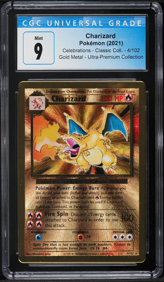 2021 POKEMON CELEBRATIONS ULTRA PREMIUM COLLECTION GOLD METAL CHARIZAR lowpopping 2021 POKEMON CELEBRATIONS ULTRA PREMIUM COLLECTION GOLD METAL CHARIZAR lowpopping