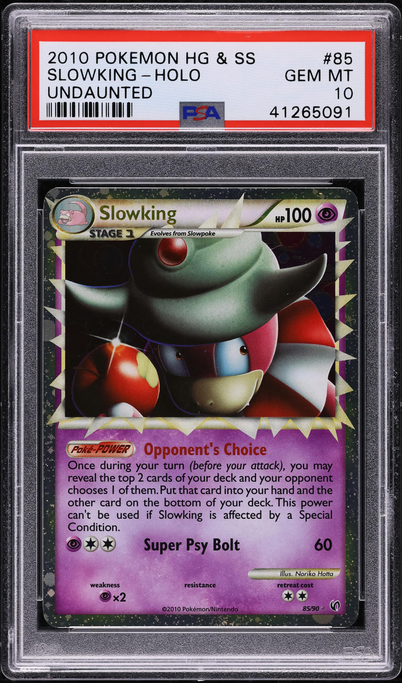 2010 POKEMON HEARTGOLD & SOULSILVER UNDAUNTED HOLO SLOWKING #85