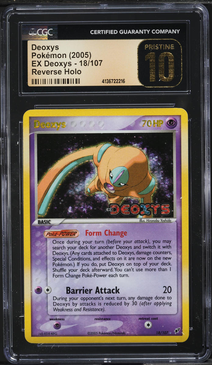 2005 POKEMON EX DEOXYS REVERSE HOLO DEOXYS #18 CGC 10 PRISTINE 2005 POKEMON EX DEOXYS REVERSE HOLO DEOXYS #18 CGC 10 PRISTINE