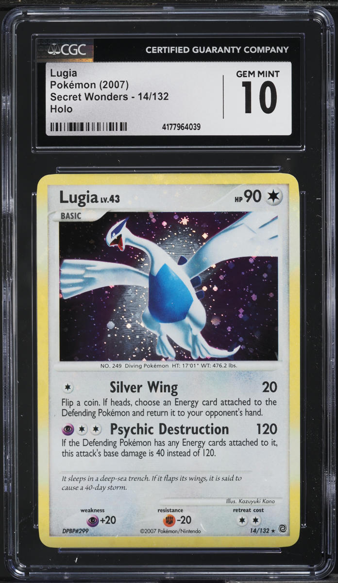 2007 POKEMON SECRET WONDERS HOLO LUGIA #14 CGC 10 GEM MINT – lowpopping
