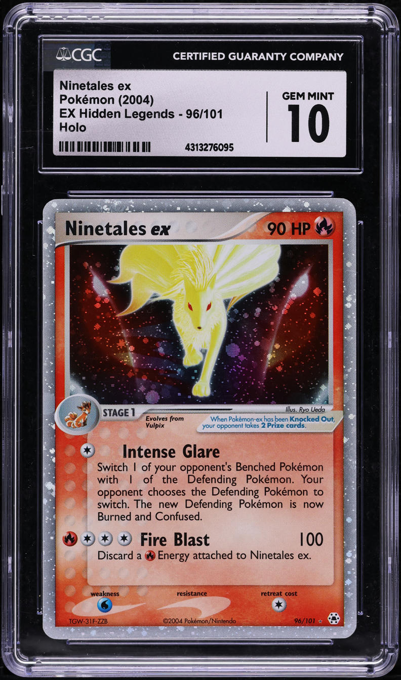 2004 POKEMON EX HIDDEN LEGENDS HOLO NINETALES EX #96 CGC 10 GEM MINT –  lowpopping