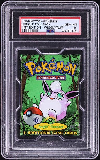 1999 POKEMON JUNGLE 1ST EDITION WIGGLYTUFF BOOSTER PACK PSA 10 lowpopping 1999 POKEMON JUNGLE 1ST EDITION WIGGLYTUFF BOOSTER PACK PSA 10 lowpopping