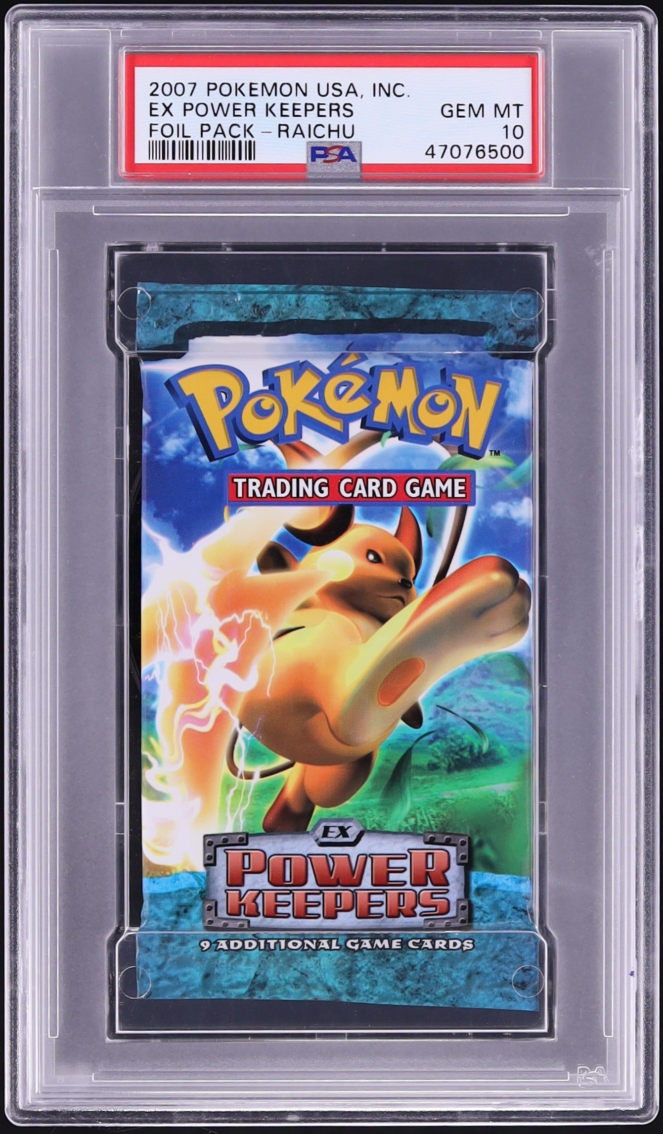 2007 POKEMON EX POWER KEEPERS RAICHU BOOSTER PACK PSA 10 lowpopping 2007 POKEMON EX POWER KEEPERS RAICHU BOOSTER PACK PSA 10 lowpopping