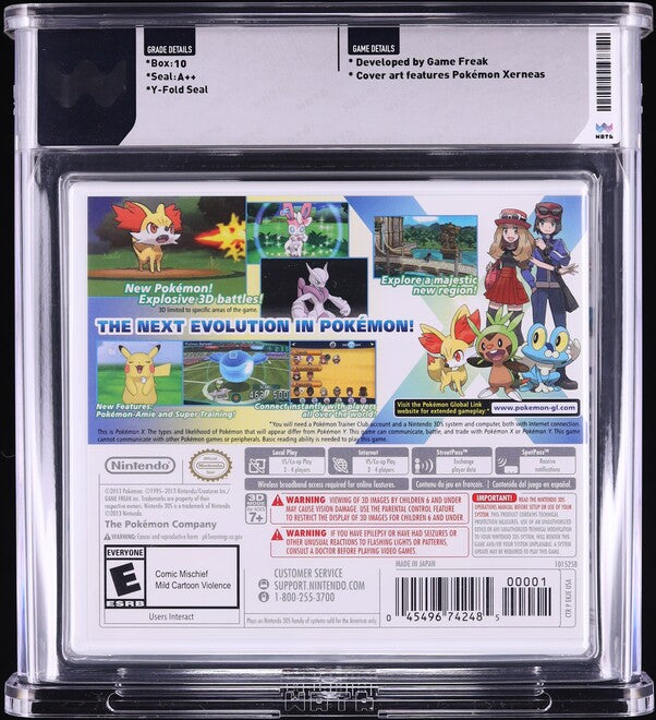 2013 POKEMON X NINTENDO 3DS WATA 10 A++ SEALED
