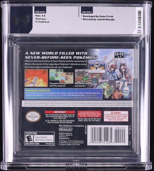 2011 POKEMON BLACK VERSION NINTENDO DS WATA 9.8 A++ SEALED