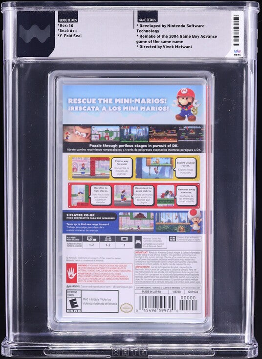 2024 MARIO VS. DONKEY KONG NINTENDO SWITCH WATA 10 A++ SEALED