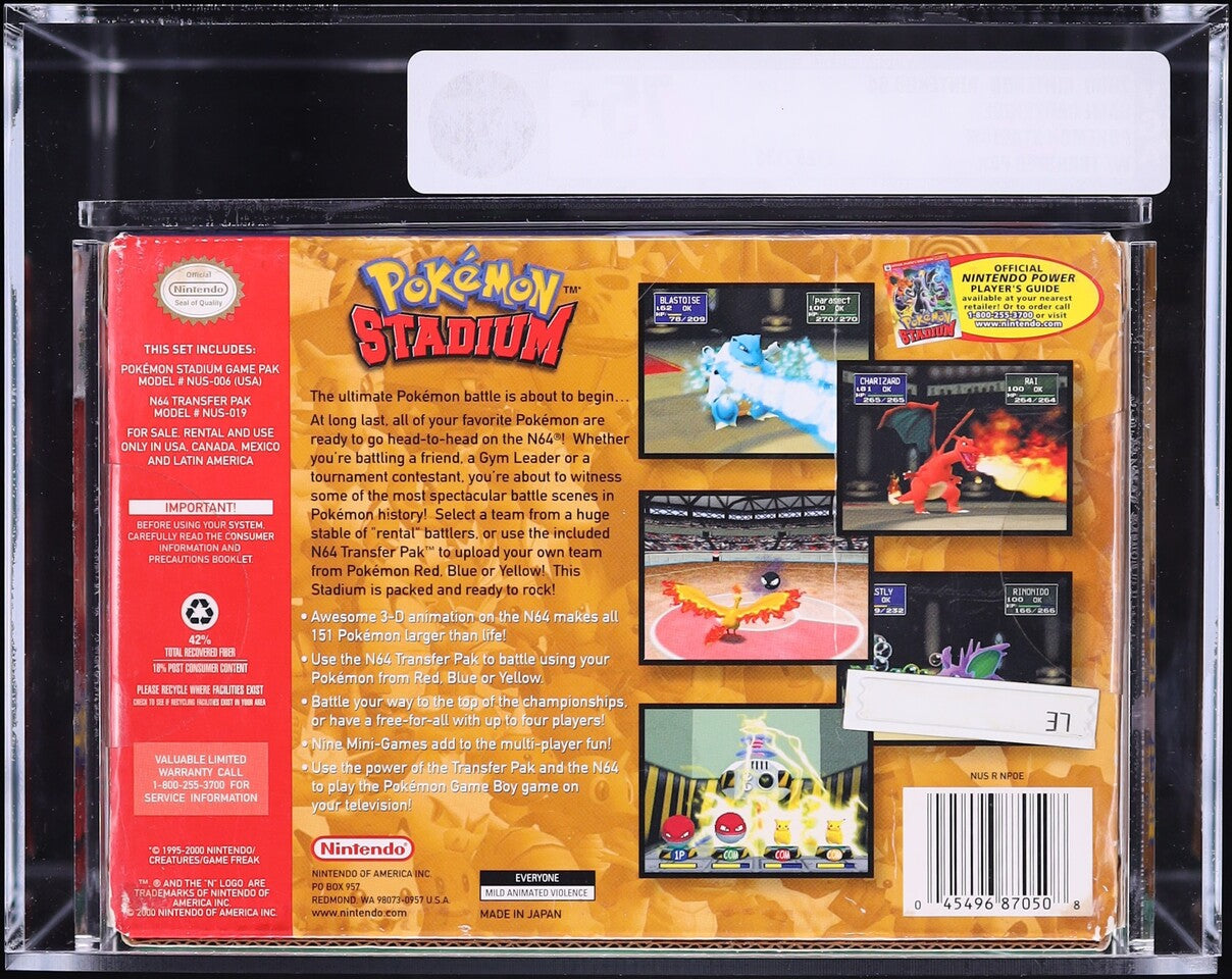 2000 POKEMON STADIUM NINTENDO 64 N64 VGA 75+ UNOPENED