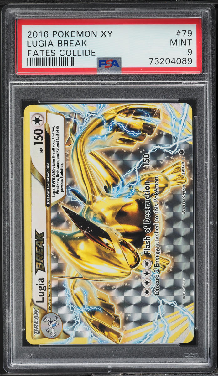 2016 POKEMON XY FATES COLLIDE LUGIA BREAK #79 PSA 9 MINT – lowpopping