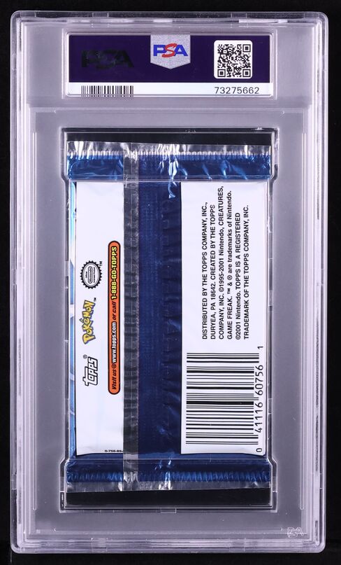 2003 TOPPS POKEMON JOHTO LEAGUE CHAMPIONS PIKACHU BOOSTER PACK PSA 8