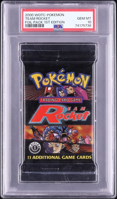 2000 POKEMON TEAM ROCKET 1ST EDITION BOOSTER PACK PSA 10 lowpopping 2000 POKEMON TEAM ROCKET 1ST EDITION BOOSTER PACK PSA 10 lowpopping