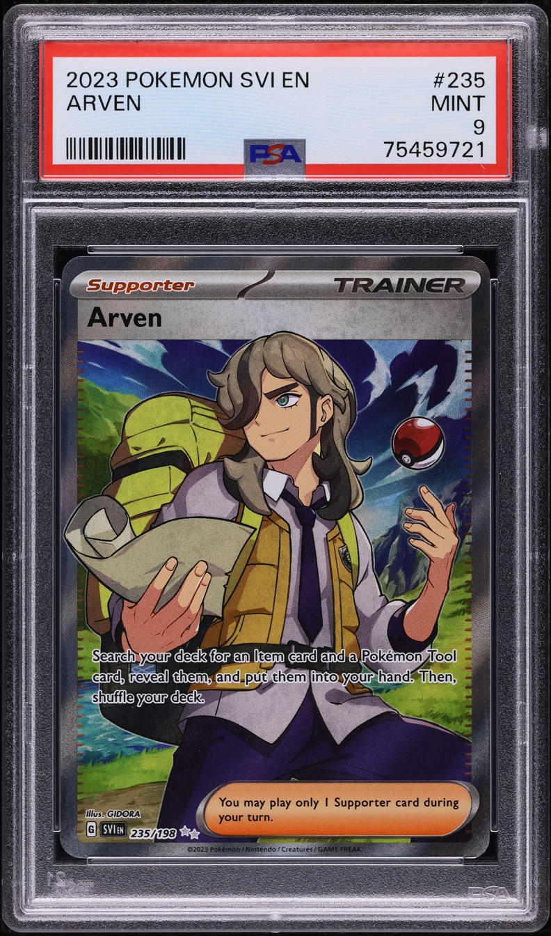 arven pokemon scarlet and violet card shuffle your deck Arven (166) 2023 Pokemon Svi