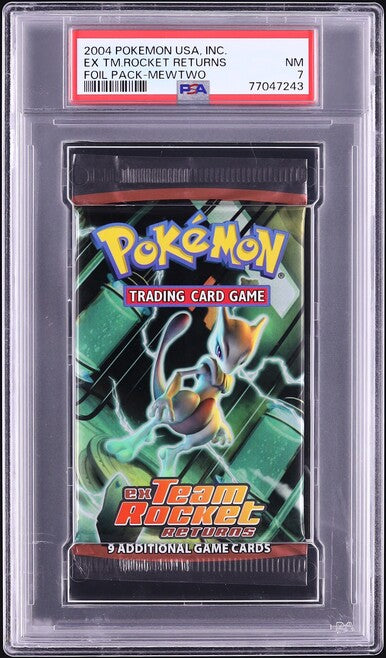 2004 POKEMON EX TEAM ROCKET RETURNS MEWTWO BOOSTER PACK PSA 7 lowpopping 2004 POKEMON EX TEAM ROCKET RETURNS MEWTWO BOOSTER PACK PSA 7 lowpopping