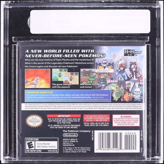 2011 POKEMON BLACK VERSION NINTENDO DS VGA 85+ SEALED