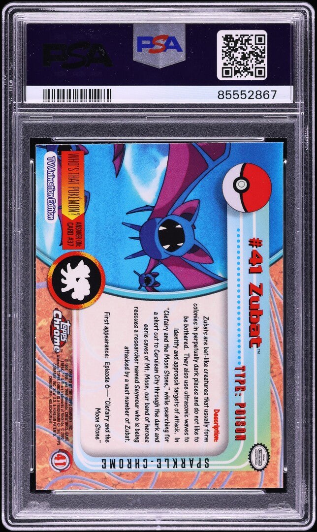 2000 POKEMON TOPPS CHROME SERIES 1 SPARKLE ZUBAT #41 PSA 10 GEM MINT