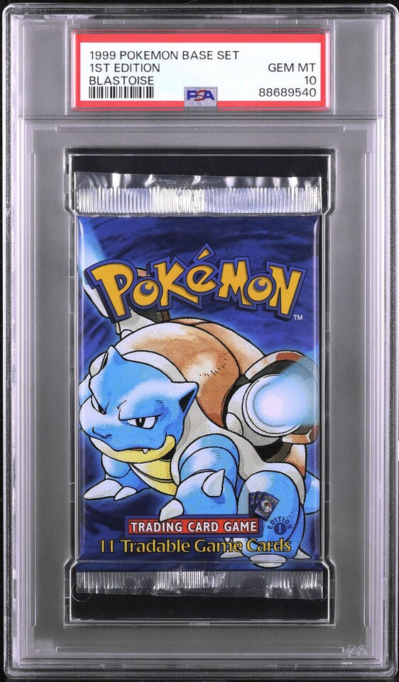 1999 POKEMON BASE SET PACK BLASTOISE 1ST EDITION PSA 10 GEM MINT lowpopping 1999 POKEMON BASE SET PACK BLASTOISE 1ST EDITION PSA 10 GEM MINT lowpopping