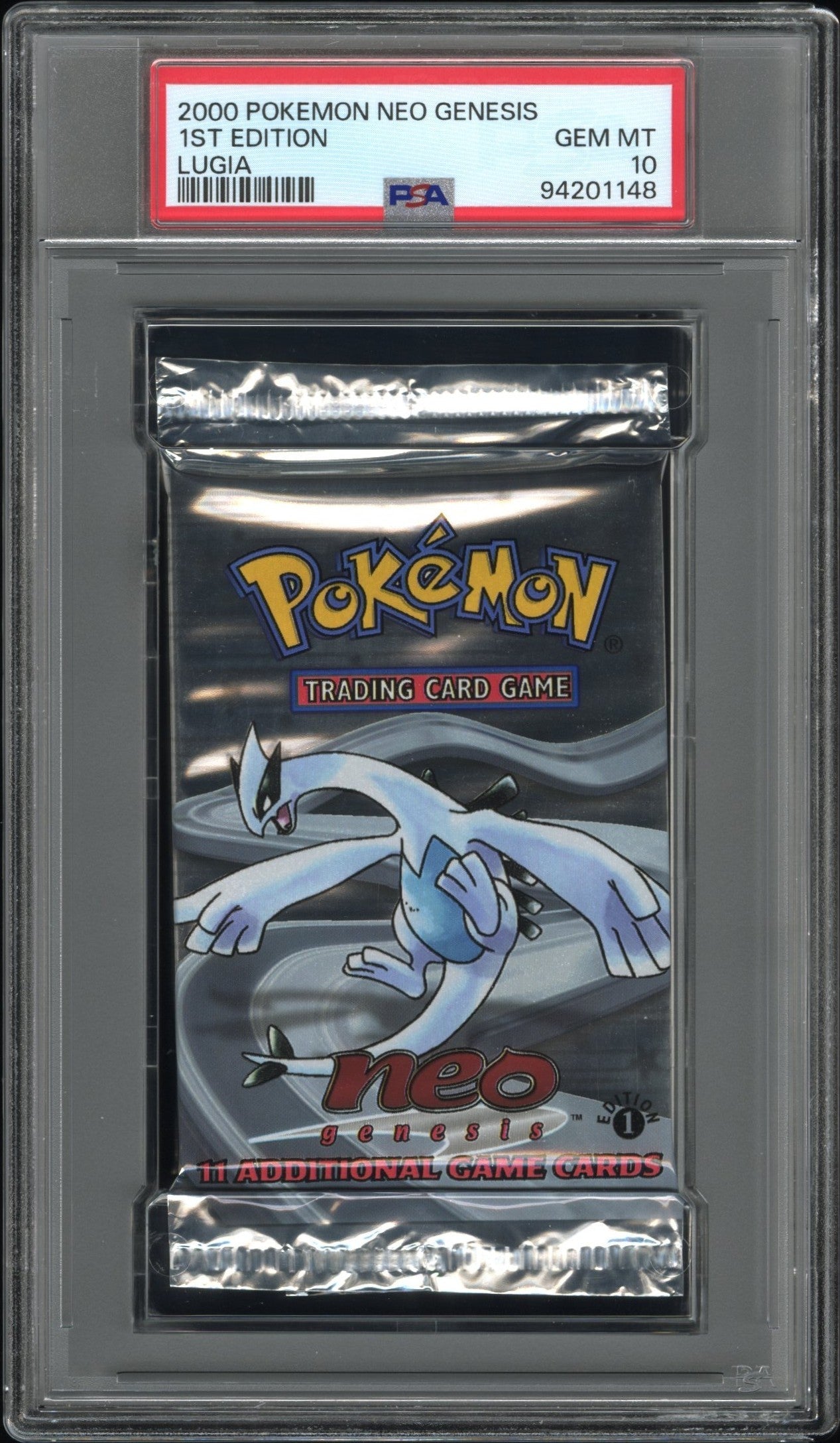 2000 POKEMON NEO GENESIS 1ST EDITION LUGIA BOOSTER PACK PSA 10 lowpopping 2000 POKEMON NEO GENESIS 1ST EDITION LUGIA BOOSTER PACK PSA 10 lowpopping