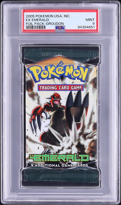 groudon booster box 2005 POKEMON EX EMERALD GROUDON BOOSTER PACK PSA 9 – lowpopping