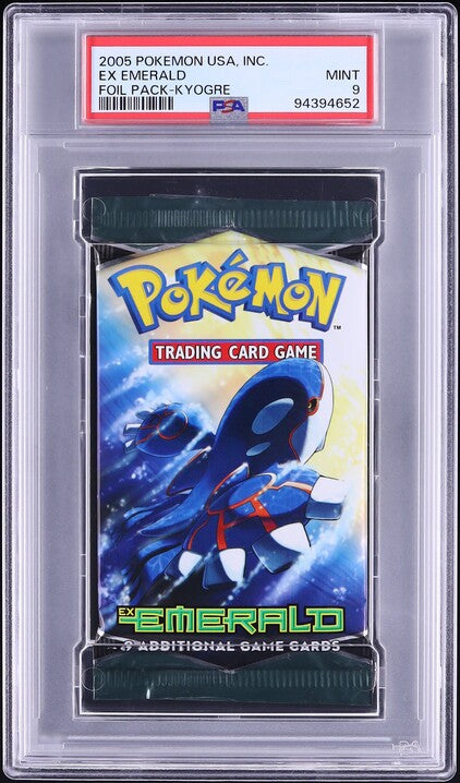 2005 pokemon booster box 2005 POKEMON EX EMERALD KYOGRE BOOSTER PACK PSA 9 – lowpopping