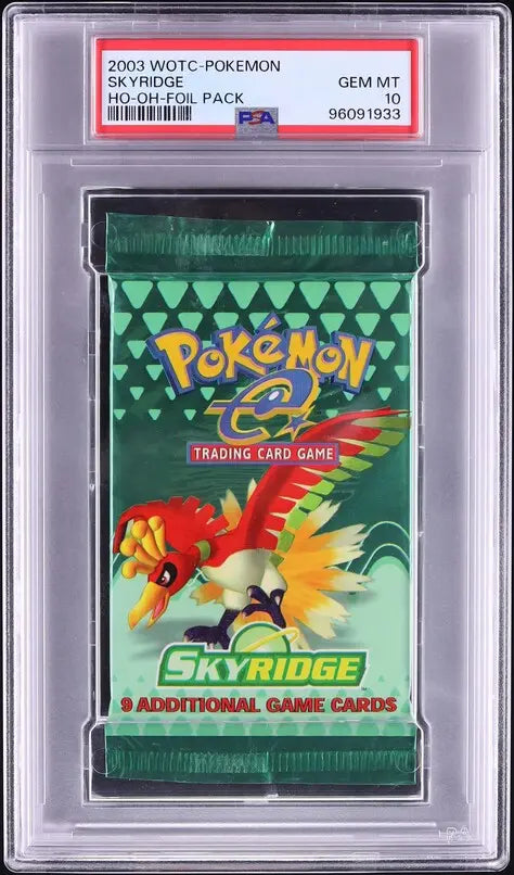 2003 POKEMON SKYRIDGE HO-OH BOOSTER PACK PSA 10 2003 POKEMON SKYRIDGE HO-OH BOOSTER PACK PSA 10