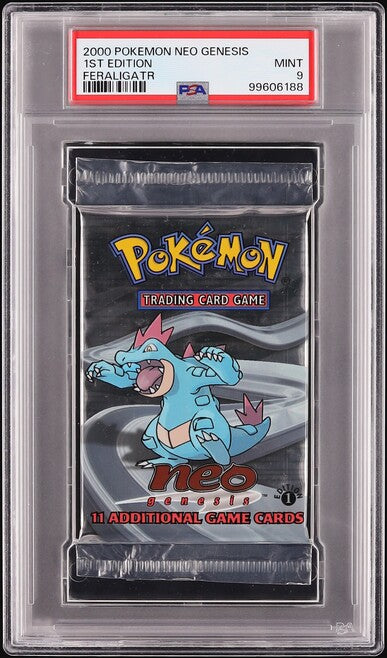 2000 POKEMON NEO GENESIS 1ST EDITION FERALIGATR BOOSTER PACK PSA 9 2000 POKEMON NEO GENESIS 1ST EDITION FERALIGATR BOOSTER PACK PSA 9