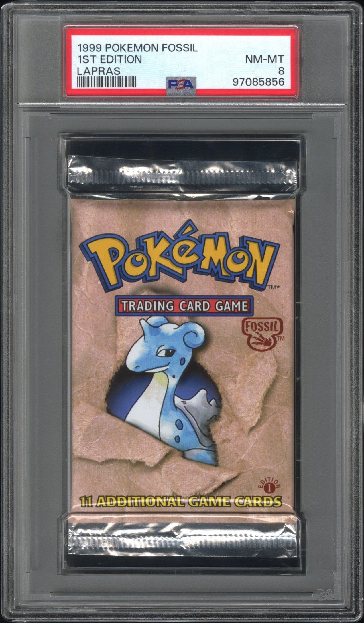 1999 POKEMON FOSSIL 1ST EDITION LAPRAS BOOSTER PACK PSA 8 – lowpopping