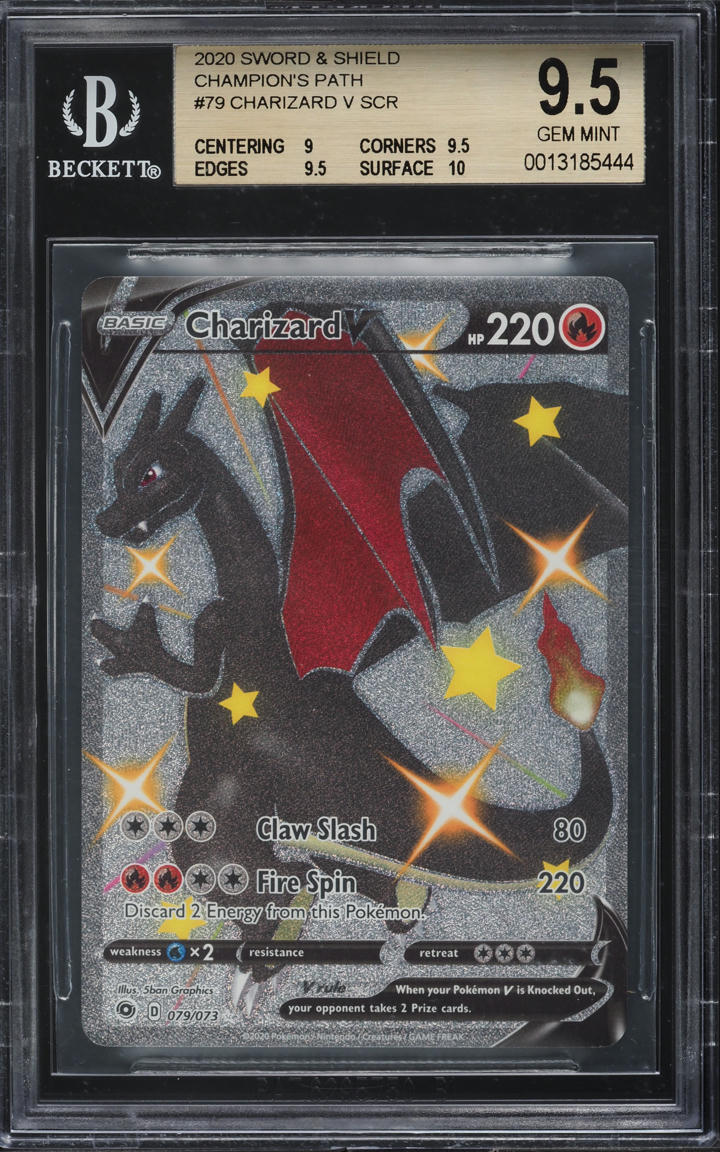 2020 POKEMON SWSH CHAMPION'S PATH SHINY CHARIZARD V #79 BGS 9.5 GEM MINT