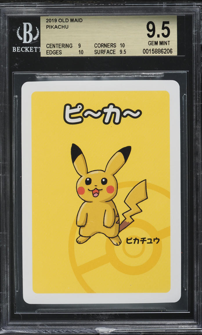 2019 POKEMON JAPANESE OLD MAID PIKACHU BGS 9.5 GEM MINT