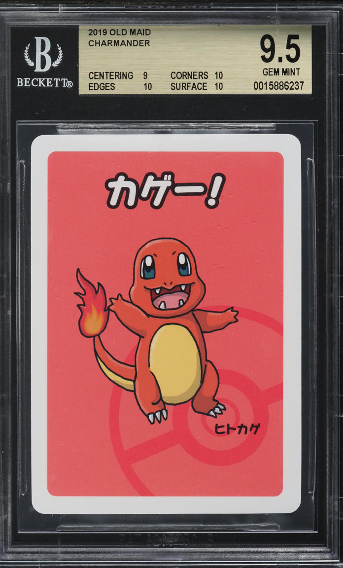 2019 POKEMON JAPANESE OLD MAID CHARMANDER BGS 9.5 GEM MINT