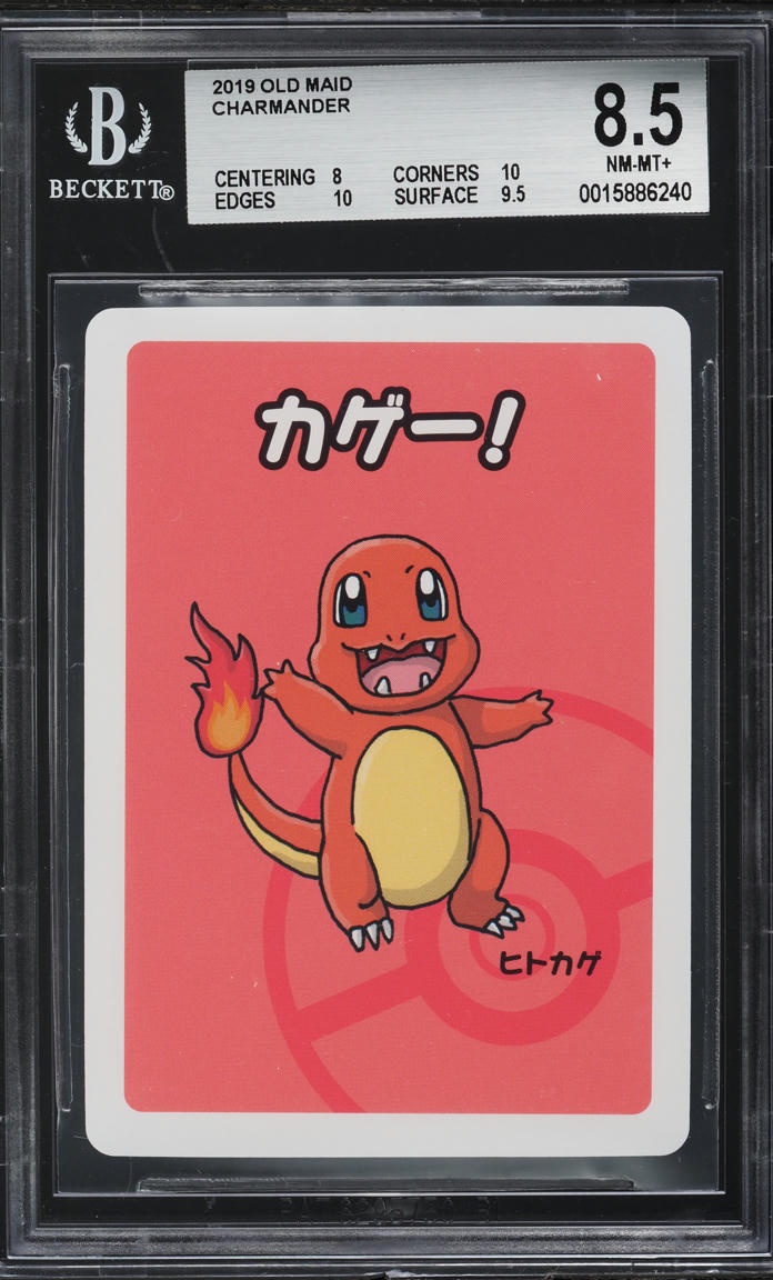 2019 POKEMON JAPANESE OLD MAID CHARMANDER BGS 8.5 NM-MT+