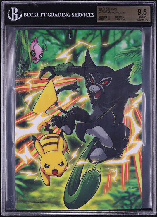 2020 POKEMON CELEBI ZARUDE PIKACHU PENCIL BOARD BGS 9.5