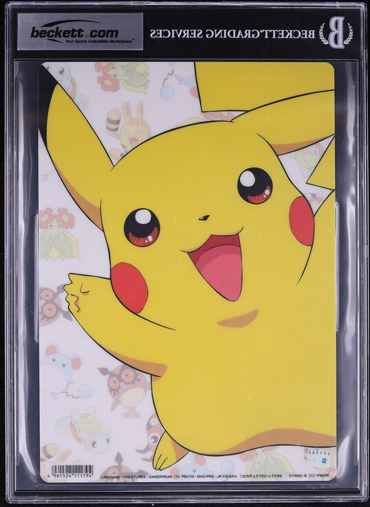 1999 POKEMON LEDYBA ELEKID PIKACHU PENCIL BOARD BGS 8