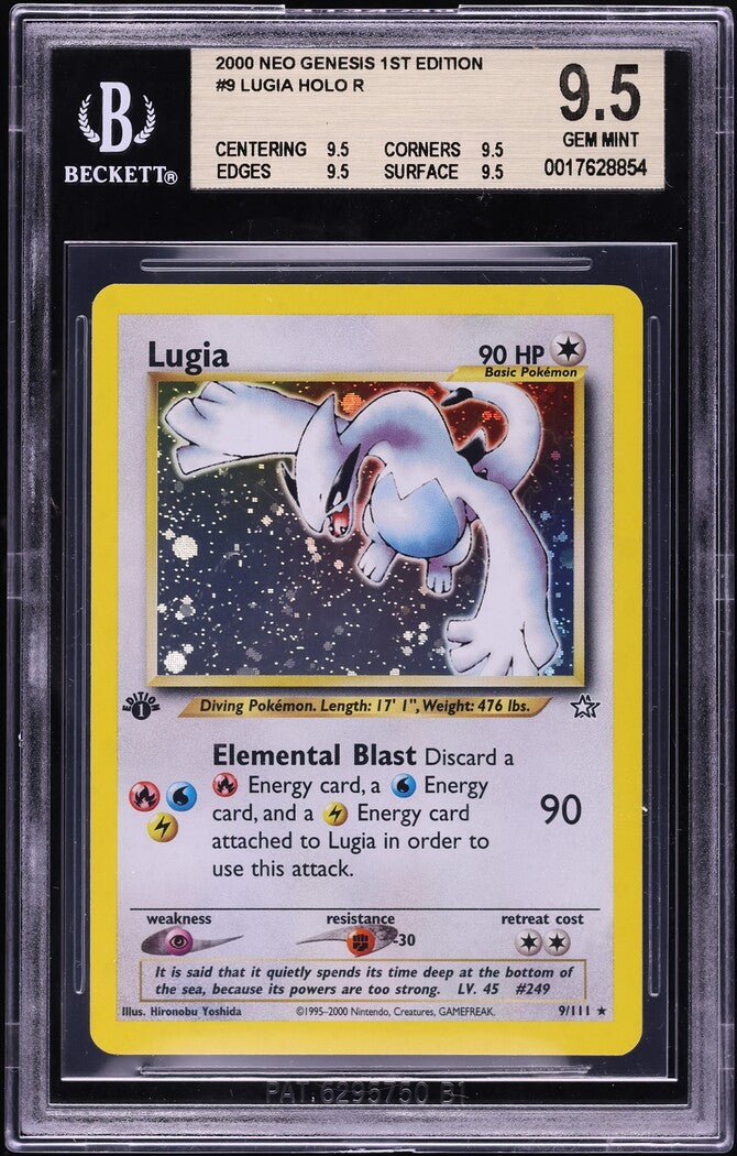 2000 POKEMON NEO GENESIS 1ST EDITION HOLO LUGIA #9 BGS 9.5 GEM MINT