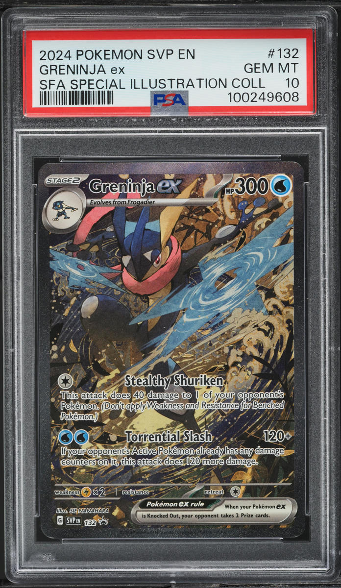 2024 POKEMON SV BLACK STAR PROMO SPECIAL ILLUSTRATION COLLECTION GRENINJA EX #132 PSA 10