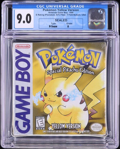1999 POKEMON YELLOW VERSION NINTENDO GAME BOY GB CGC 9.0 A SEALED