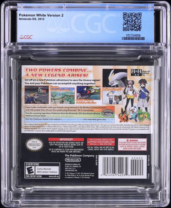 2012 POKEMON WHITE VERSION 2 NINTENDO DS CGC 9.8 A++ SEALED