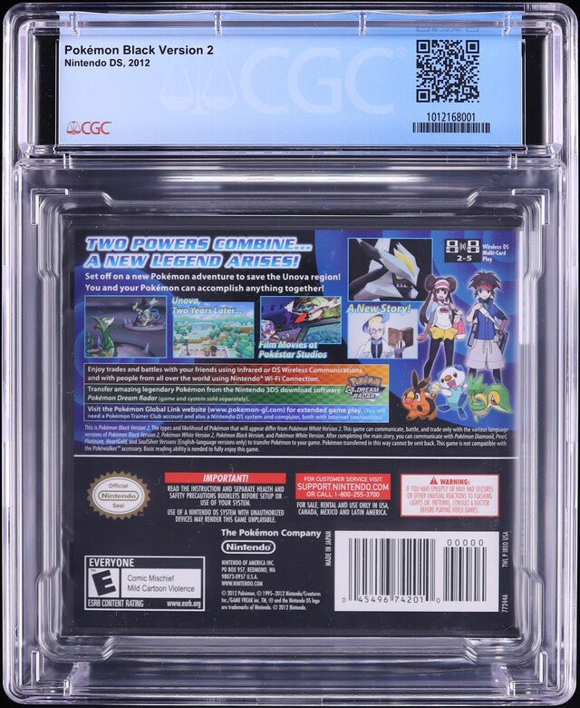 2012 POKEMON BLACK VERSION 2 NINTENDO DS CGC 9.8 A++ SEALED
