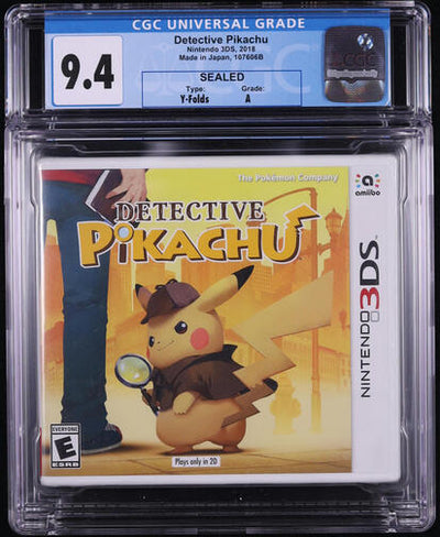 2018 POKEMON DETECTIVE PIKACHU NINTENDO 3DS CGC 9.4 A SEALED