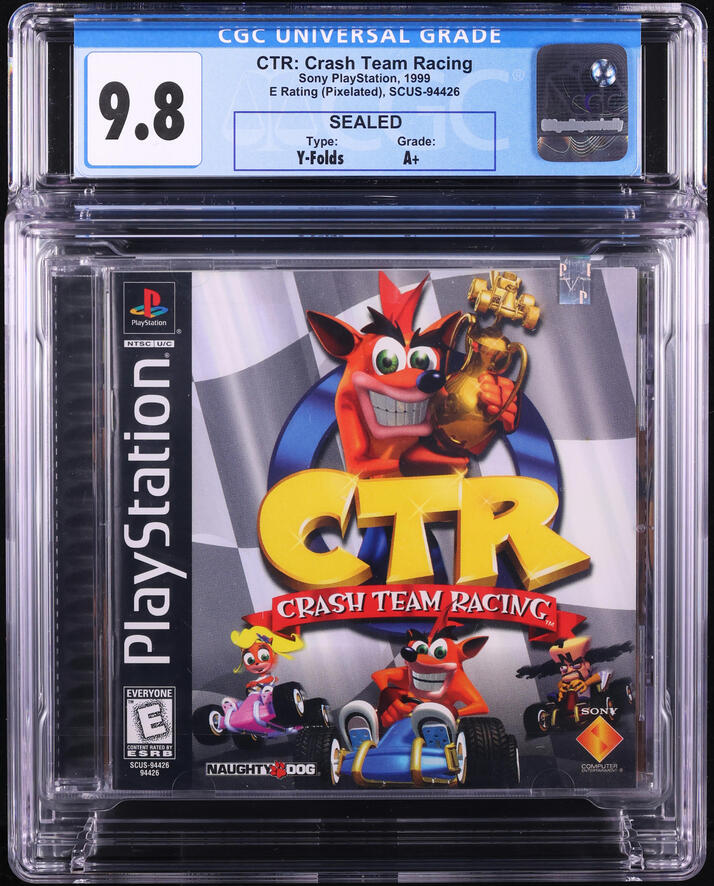 1999 CTR CRASH TEAM RACING SONY PLAYSTATION 1 PS1 CGC 9.8 A+ SEALED