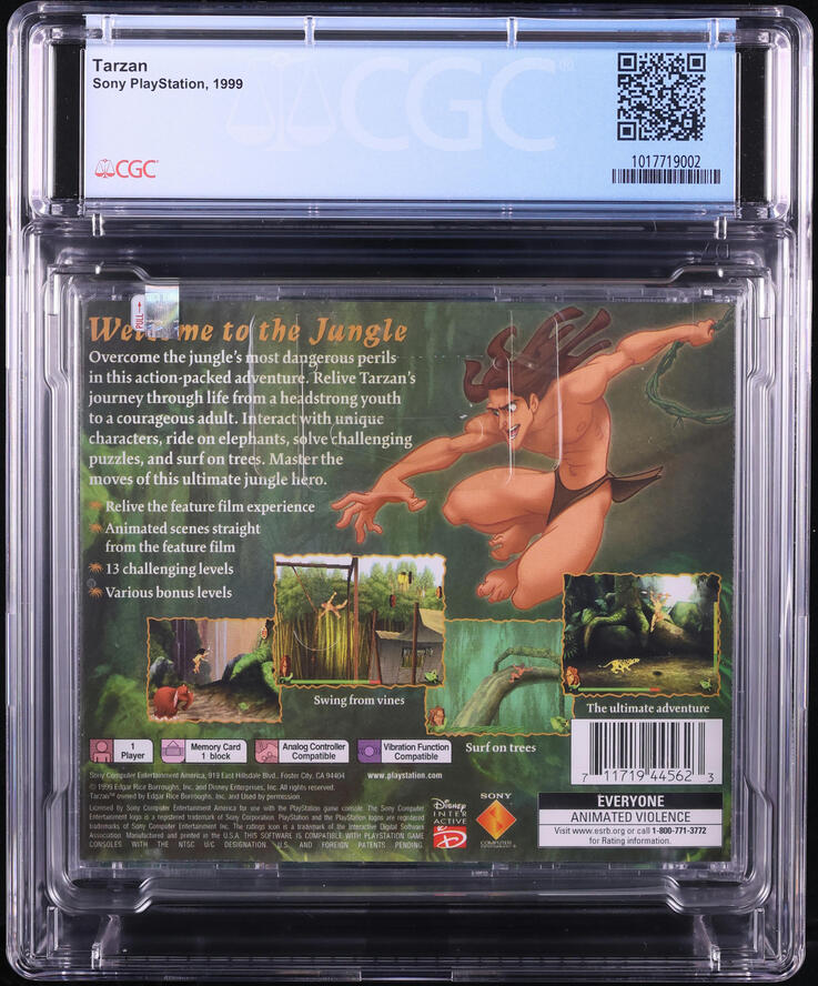 1999 TARZAN SONY PLAYSTATION 1 PS1 CGC 9.8 A++ SEALED