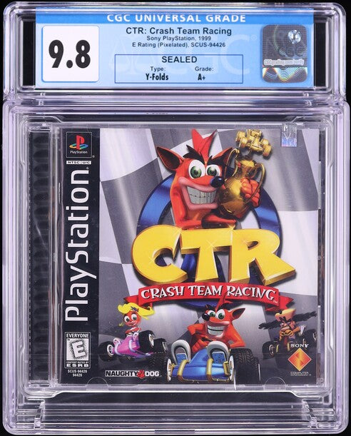 1999 CRASH TEAM RACING SONY PLAYSTATION 1 PS1 CGC 9.8 A+